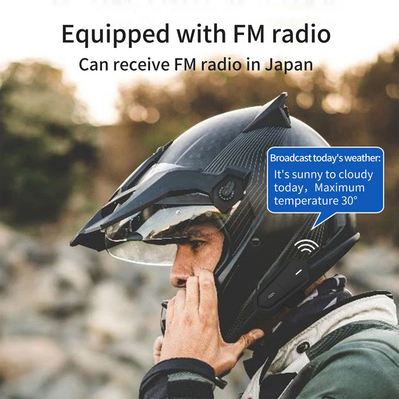 Motoros sisak fejhallgató vezeték nélküli Bluetooth kihangosító fejhallgató sztereó fülhallgató hangszóró vízálló motoros kaputelefon