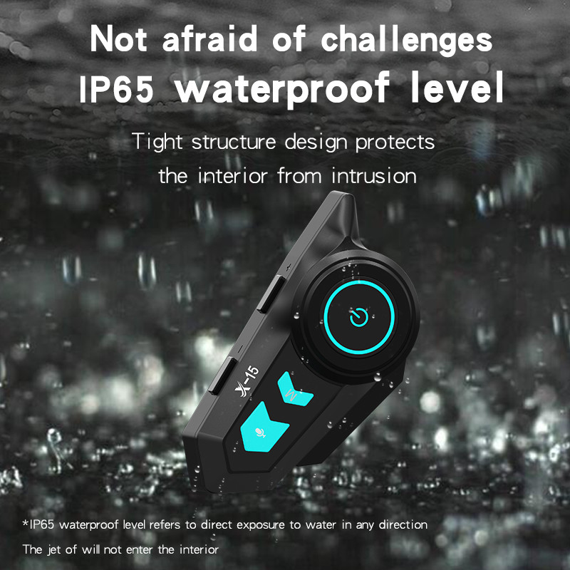 X-15 2 az 1-ben mikrofon Bluetooth motoros sisak fejhallgató 1200mAh akkumulátor IP65 vízálló cserélhető színű hangszóró zenei fejhallgató