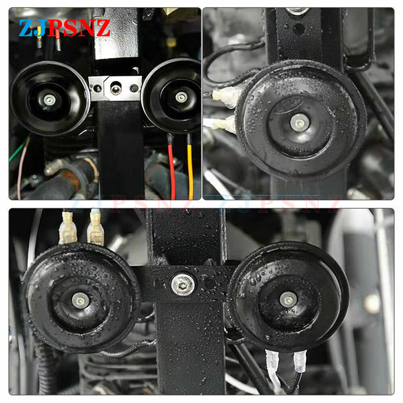 E-bike motorkerékpár elektromos robogó kürt készletek 6v 12v 24v 36v 48v 60v 72v vízálló kerek szuper hangos kürt hangszóró robogó mopedek