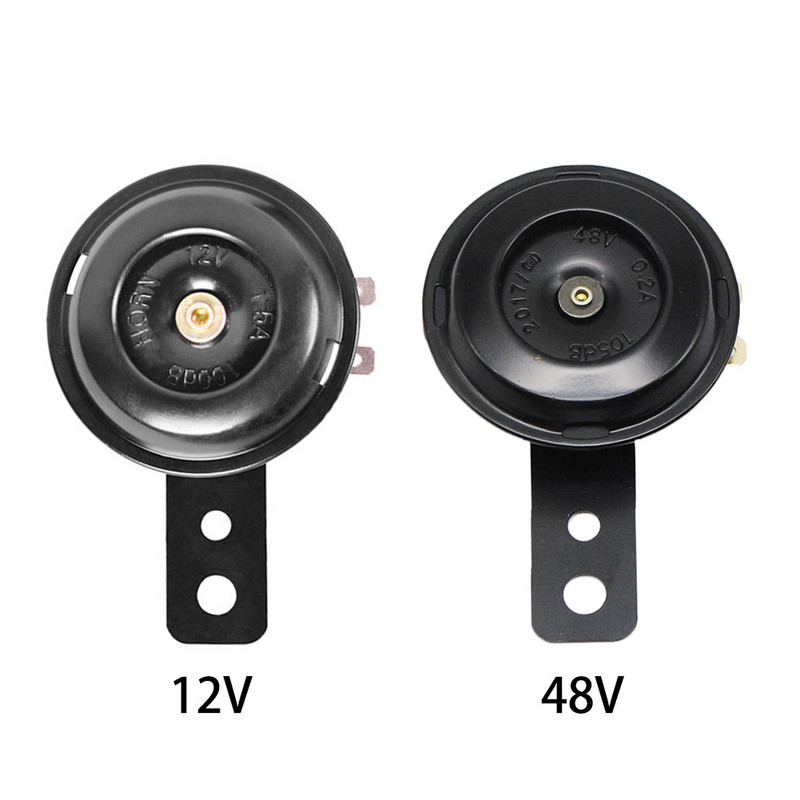 Fekete univerzális 12v 48v hangos motorkürt Scoter konzol motorkerékpár elektromos kerékpár szállításhoz