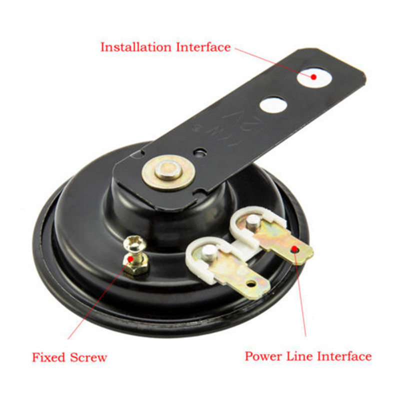 Fekete univerzális 12v 48v hangos motorkürt Scoter konzol motorkerékpár elektromos kerékpár szállításhoz