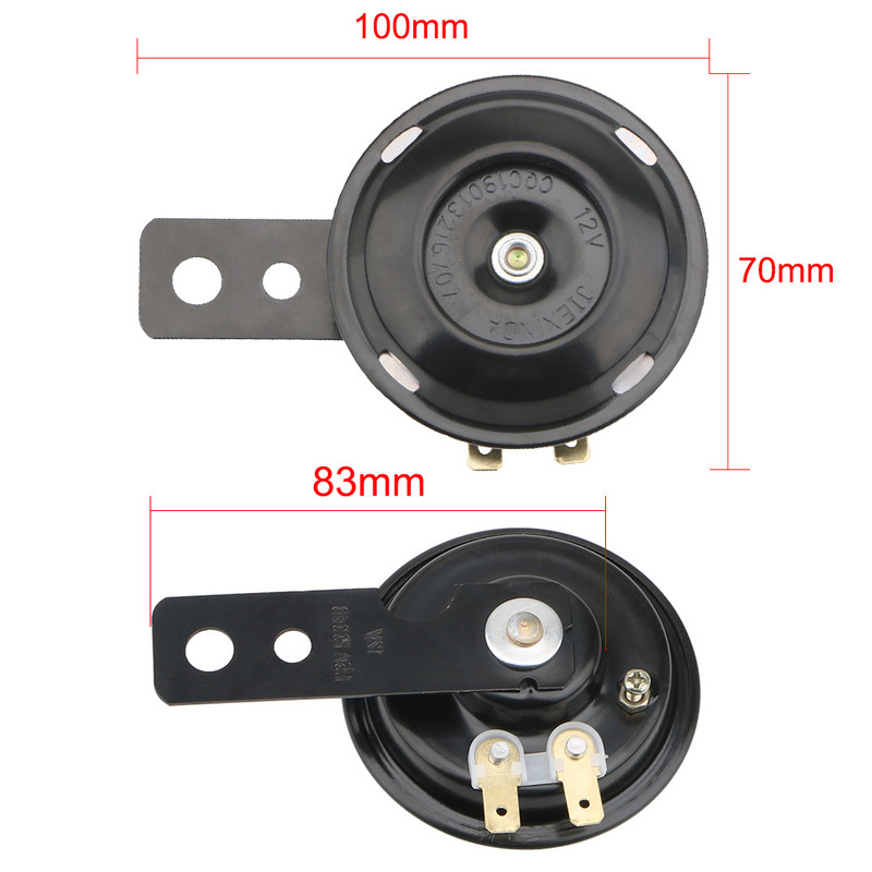 Univerzális 6V 12V 48V 60V 1,5A 105db motorkerékpár elektromos kürt hangszóró vízálló kerek könnyű terepjáró ATV-hez