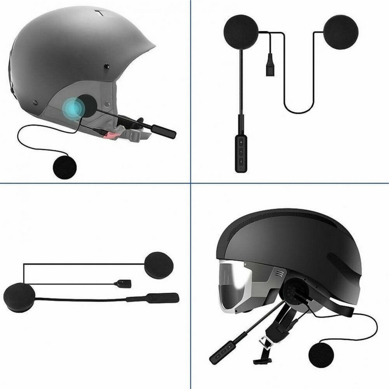 Motoros fejhallgató kihangosító sztereó mikrofonnal Bluetooth-kompatibilis 5.0 motoros sisak kaputelefon sztereó motoros kaputelefon