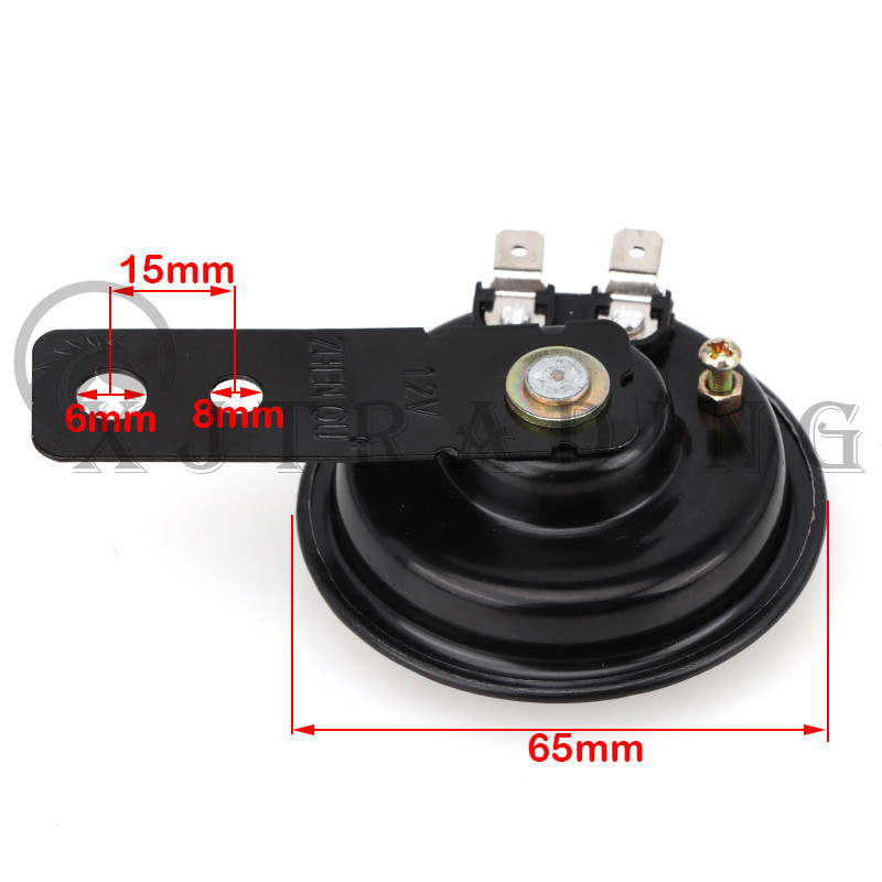 1 db Univerzális motorkerékpár elektromos kürt 12V 24V 48V 60V vízálló kerek hangos hangszóró robogó moped Dirt Bike ATV-hez