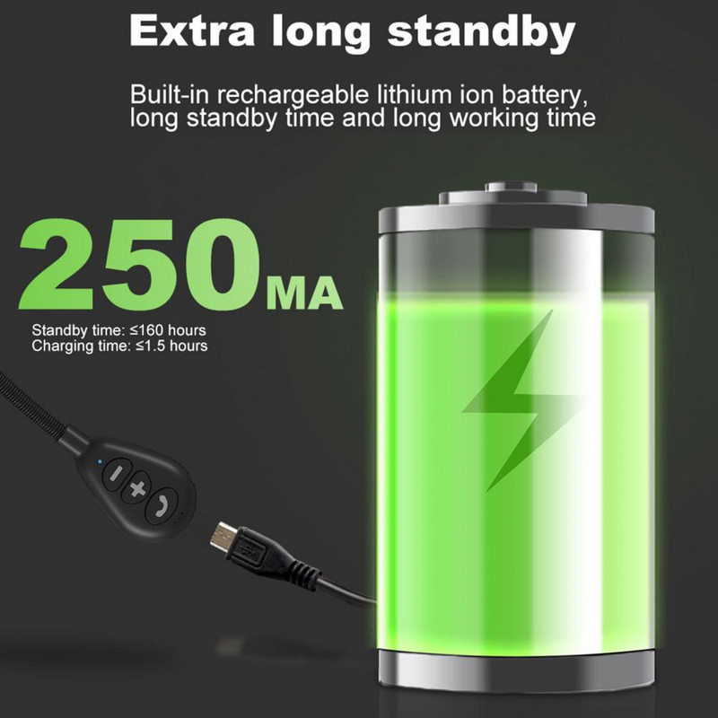 Motoros sisak Bluetooth fejhallgató fülhallgató vékony fülhallgató kihangosítással