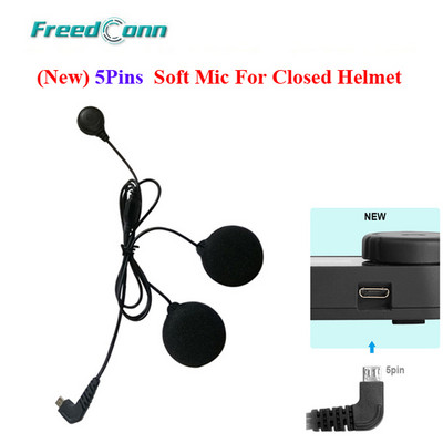 Freedconn Clip Parts 5 tűs mikrofon R1 / R1 Plus motorkerékpárhoz Bluetooth vízálló sisak Interphone Clip csattartozékok