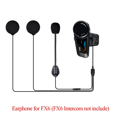 Fodsports FX6 motorkerékpár sisak Bluetooth kaputelefon fülhallgató alkatrészek Kemény puha mikrofon FX6 kaputelefon motorkerékpárhoz Tartozékok