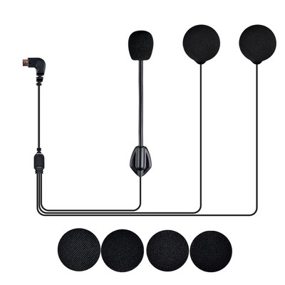 Fodsports FX6 motorkerékpár sisak Bluetooth kaputelefon fülhallgató alkatrészek Kemény puha mikrofon FX6 kaputelefon motorkerékpárhoz Tartozékok