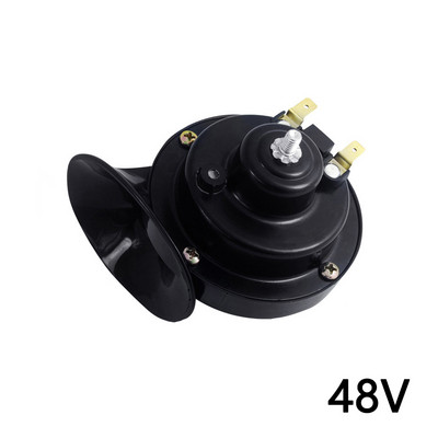 ABS 12V 48V 60V motorkerékpár vízálló csigakürt Super Sound monofonikus motorkerékpár tartozékok elektromos moped kürt fekete
