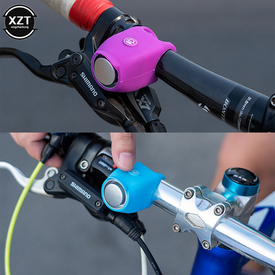 Нов звънец за велосипед 120db Водоустойчив звънец за велосипеден велосипед Електрически клаксон Мини преносим силиконов MTB звънец за шосейно колоездене на кормилото