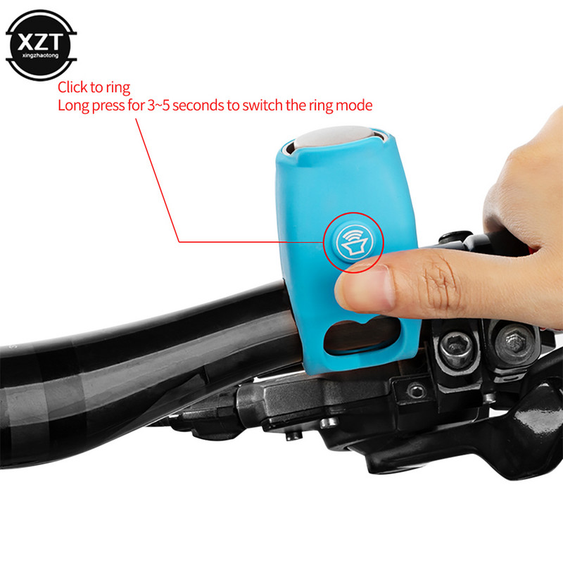 Új kerékpárcsengő 120db vízálló kerékpáros kerékpár csengő elektromos kürt Mini hordozható szilikon MTB országúti kerékpáros kormánycsengő