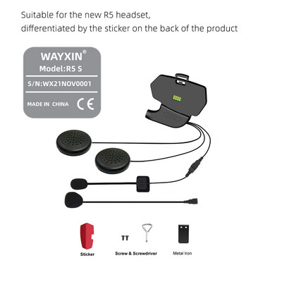 WAYXIN R9 Tartozékokhoz Hangszóró Bluetooth Intercom Motorkerékpárhoz Ingyenes szállítás