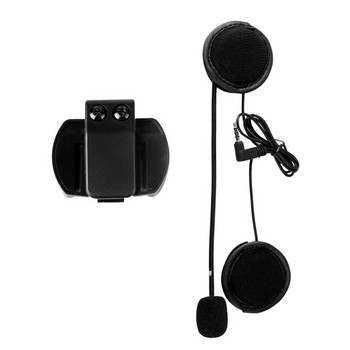 3,5 мм микрофон високоговорител Слушалки V4/V6 Интерфон Универсални слушалки Каска Интерком Щипка за мотоциклетно устройство Лесно инсталиране