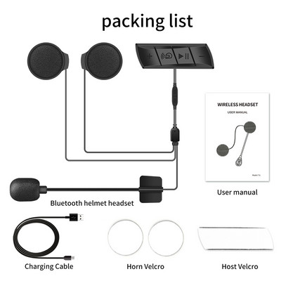 Motoros sisak fejhallgató Bluetooth hangszóró vezeték nélküli fülhallgató mikrofon készlet Sztereó FM MP3 lejátszó Vízálló okos kiegészítők