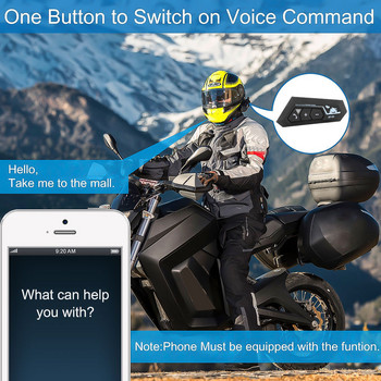 BT22 Bluetooth 5.0 слушалки за каска Мотоциклетни слушалки Handsfree Moto Motor Bike Motorbike Wireless Intercom Earphone