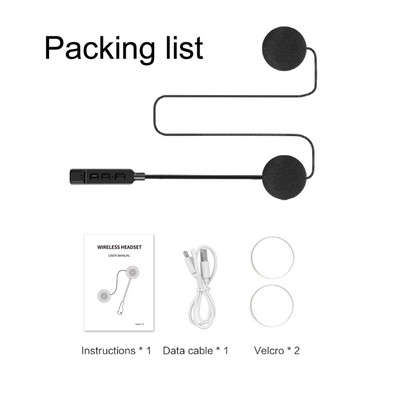 MT02 Bluetooth 5.1 sztereó motoros sisak fejhallgató 200mah akkumulátoros fülhallgató vezeték nélküli hangszóró fejhallgató kihangosító hívás MP3 lejátszás