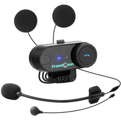 Freedconn Eredeti TCOM VB Motoros sisak 2 Rider 800M Bluetooth Sisak kommunikátor Headset FM motoros kaputelefon Waterpoof