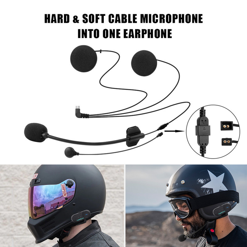 Freedconn Eredeti TCOM VB Motoros sisak 2 Rider 800M Bluetooth Sisak kommunikátor Headset FM motoros kaputelefon Waterpoof