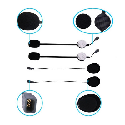 2 az 1-ben sisak fejhallgató hangszóró fedlapok Mikrofon szivacsok Tartozékok Q2 Q7/E6/E6 PLUS V6/V4 kaputelefonhoz