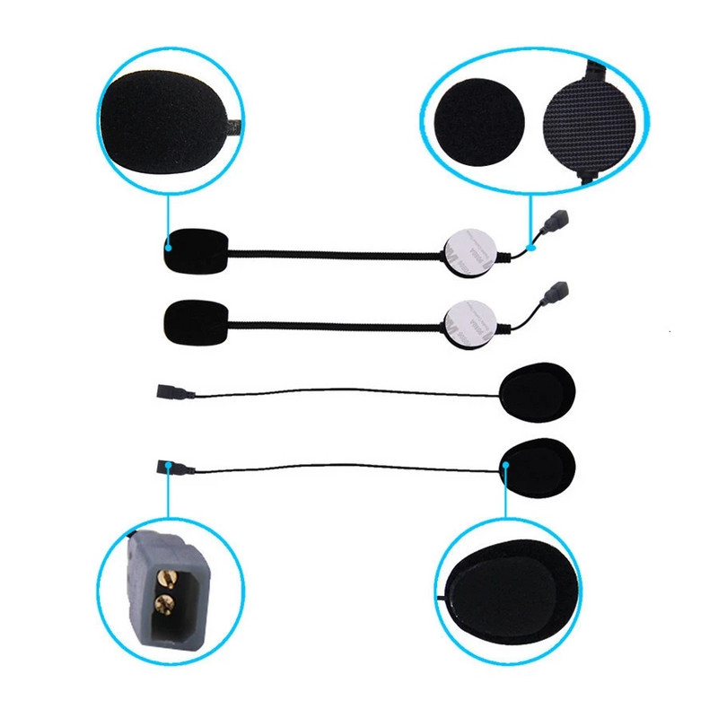 2 az 1-ben sisak fejhallgató hangszóró fedlapok Mikrofon szivacsok Tartozékok Q2 Q7/E6/E6 PLUS V6/V4 kaputelefonhoz