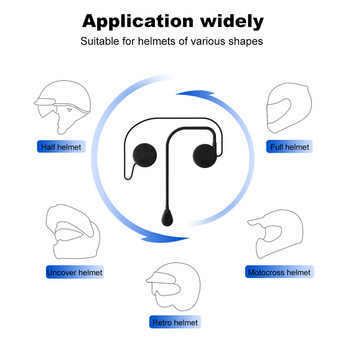 Мото каска Слушалки Bluetooth 5.0 ултратънки мотоциклетни слушалки Безжичен високоговорител Слушалки Хендсфри Обаждане Възпроизвеждане на музика Dropship