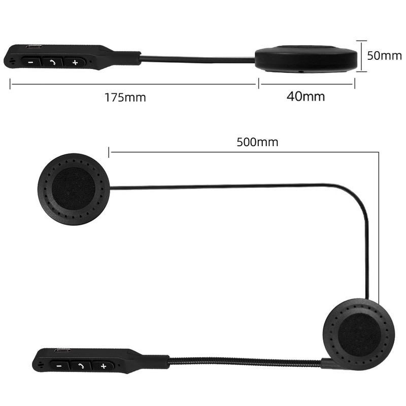 BT19 Moto Bluetooth V5.0 sisak fejhallgató motorkerékpár vezeték nélküli sztereó fülhallgató hangszóró támogatás kihangosító hívás mikrofon hangvezérlés