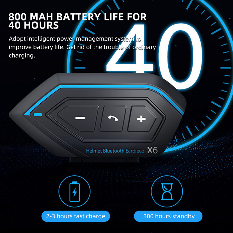 Motoros sisak fejhallgató fejhallgató Bluetooth 5.0 vezeték nélküli motoros kihangosító sztereó fülhallgató hangszóró zajcsökkentés mikrofonnal