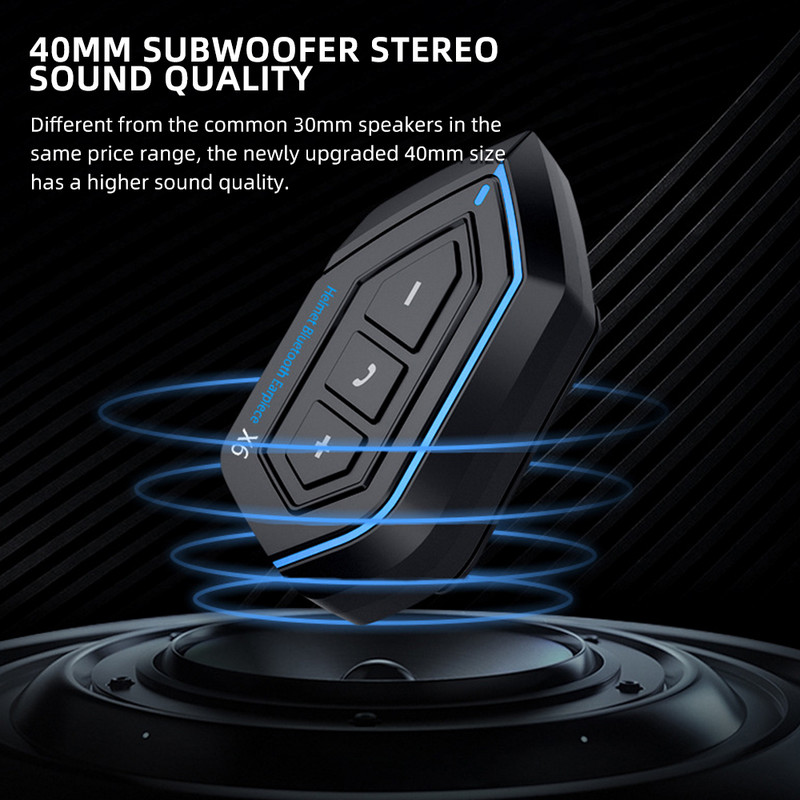 Motoros sisak fejhallgató fejhallgató Bluetooth 5.0 vezeték nélküli motoros kihangosító sztereó fülhallgató hangszóró zajcsökkentés mikrofonnal