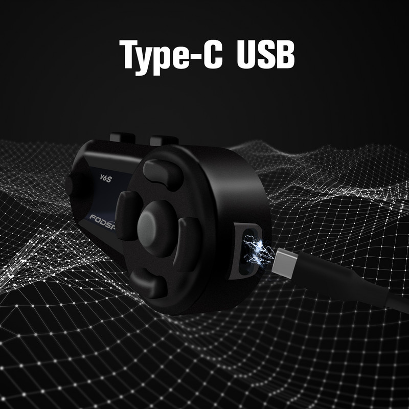 Fodsports V6S sisak kaputelefon motorkerékpár bluetooth bluetooth headset 1000m IP65 vízálló vezeték nélküli interfon BT5.0 FM rádió