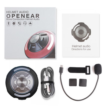 OPENEAR Мотоциклет Bluetooth 5.0 каска с костна проводимост Слушалки Стерео високоговорител Слушалки Безжични IP68 водоустойчиви слушалки
