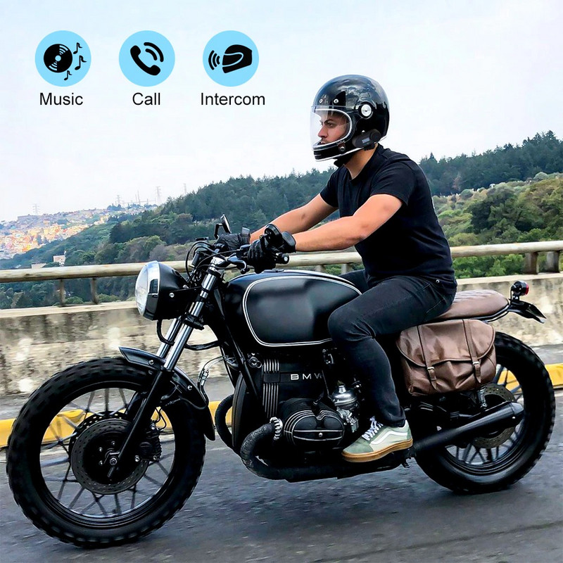 Freedconn 2022 Új T Com Sc Bluetooth Motorkerékpár sisak Intercom Headset 1000M Moto Interphone FM mikrofon Hangszóró Music Bike