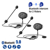 1000 m-es Bluetooth 5.0 kaputelefon motoros sisak fejhallgató 2 lovas kihangosító vezeték nélküli walkie talkie motoros sztereó interfon MP3