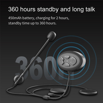 1000m Bluetooth 5.0 Интерком Мотоциклетна каска Слушалки за 2 ездачи Хендсфри Безжична уоки токи Мотор Стерео Интерфон MP3