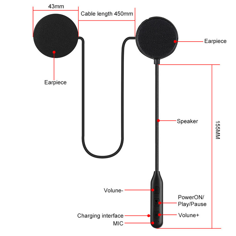 HM1 motoros sisak fejhallgató moto vezeték nélküli sztereó bluetooth fejhallgató BT 5.0 FM sztereó zenével A2DP