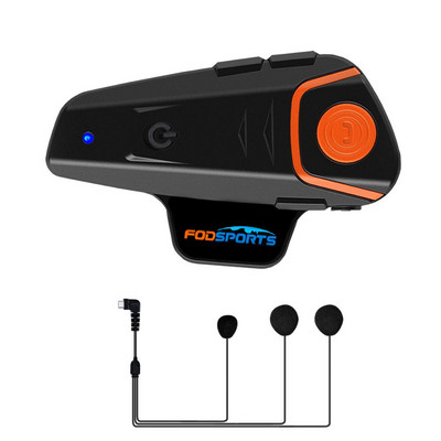 FodSports BT-S2 Pro Vízálló Interphone 1000M Motorkerékpár Bluetooth sisak headset Intercom moto Intercomunicador FM rádióval