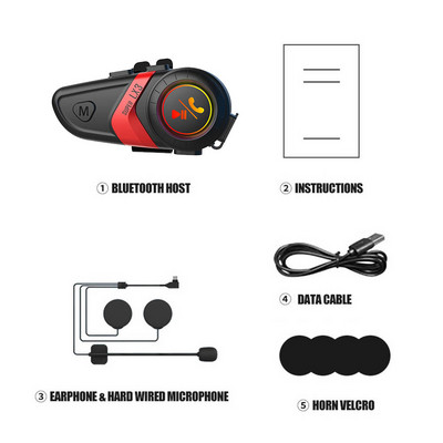 Super LX3 Fashion motorkerékpár vezeték nélküli vízálló IPX6 sisak fejhallgató Bluetooth 5.0 fejhallgató kihangosító motoros fülhallgatóhoz