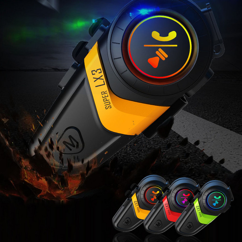 Motoros sisak BT5.0 fejhallgató vezeték nélküli lovaglás kaputelefon készlet zajcsökkentő fejhallgató vízálló kihangosított sztereó zenéhez