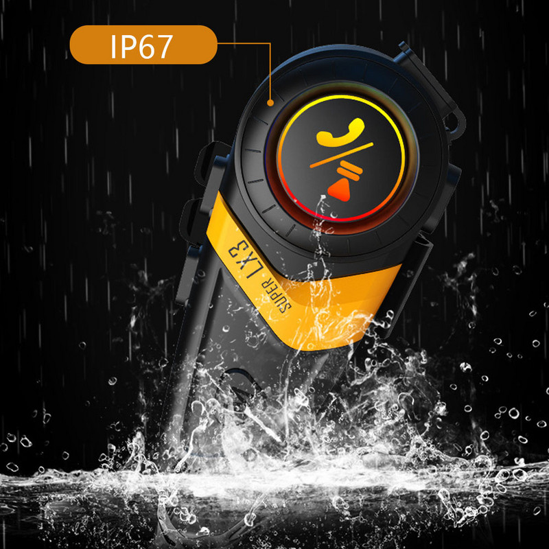 Motoros sisak BT5.0 fejhallgató vezeték nélküli lovaglás kaputelefon készlet zajcsökkentő fejhallgató vízálló kihangosított sztereó zenéhez