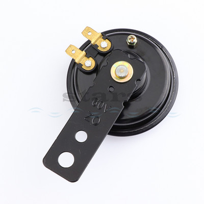 Univerzális 12 24 36 48 60 V-os motorkerékpár elektromos kürt készlet jelhangszóró vízálló kerek hangos kürt robogóhoz Moped Dirt Bike ATV