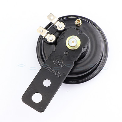 Univerzális 12 24 36 48 60 V-os motorkerékpár elektromos kürt készlet jelhangszóró vízálló kerek hangos kürt robogóhoz Moped Dirt Bike ATV