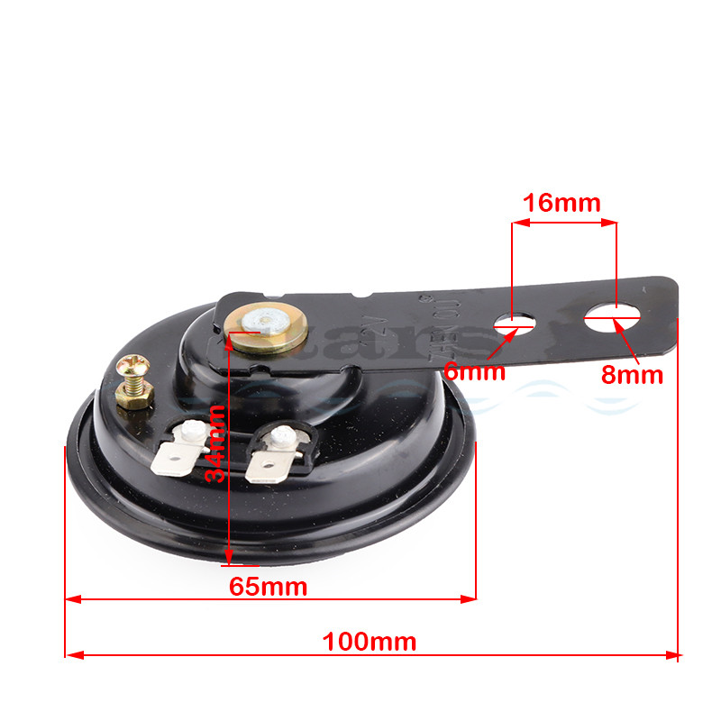 Univerzális 12 24 36 48 60 V-os motorkerékpár elektromos kürt készlet jelhangszóró vízálló kerek hangos kürt robogóhoz Moped Dirt Bike ATV