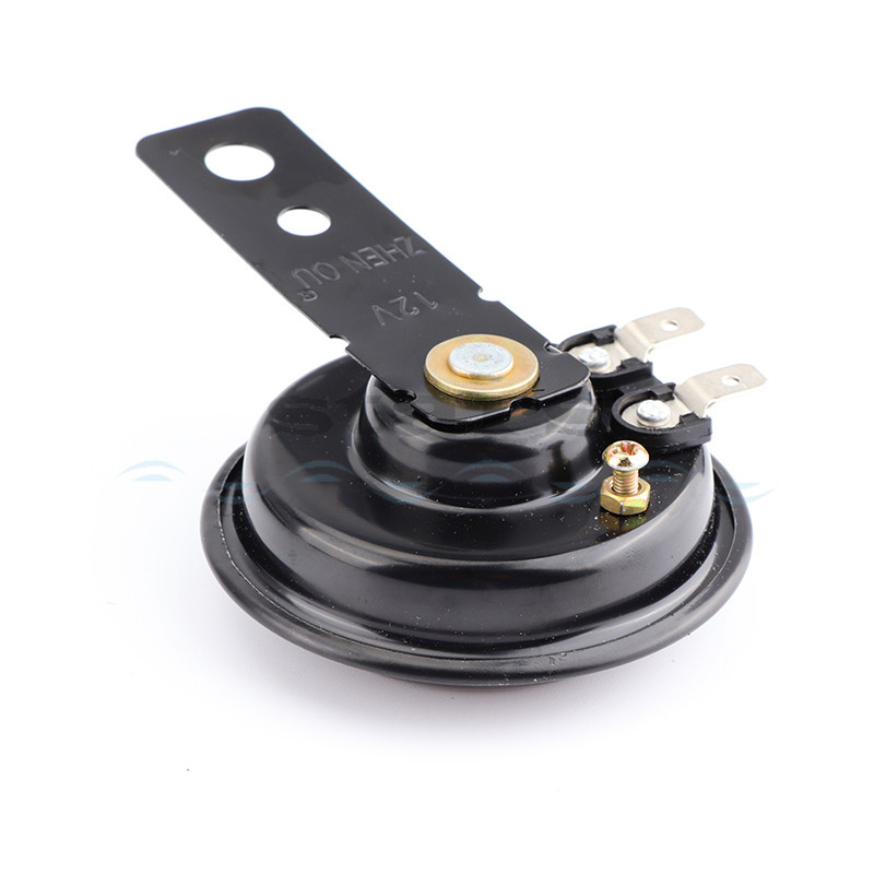 Univerzális 12 24 36 48 60 V-os motorkerékpár elektromos kürt készlet jelhangszóró vízálló kerek hangos kürt robogóhoz Moped Dirt Bike ATV