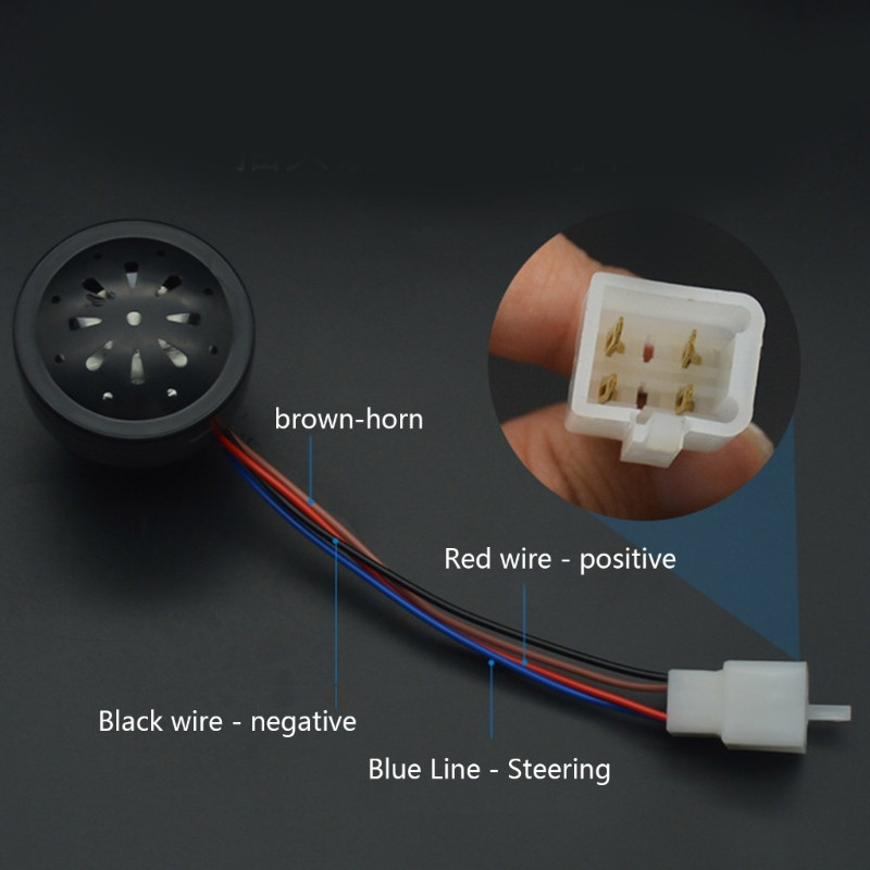 1 vnt universalus motociklo elektrinis garsinis garsiakalbis 48V 60V vandeniui atsparus apvalus garsiakalbis, skirtas motorolerio elektrinių transporto priemonių dviračių trimitui