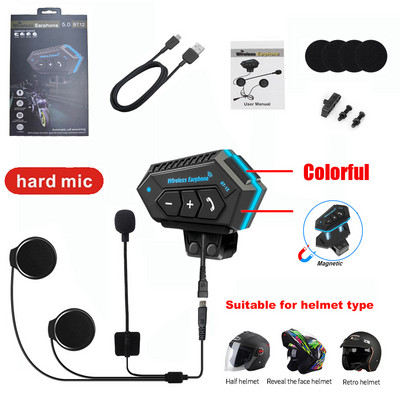 Új BT12 motoros sisak fejhallgató kihangosító készlet sztereó interferencia vízálló zenelejátszó hangszóró vezeték nélküli fülhallgató