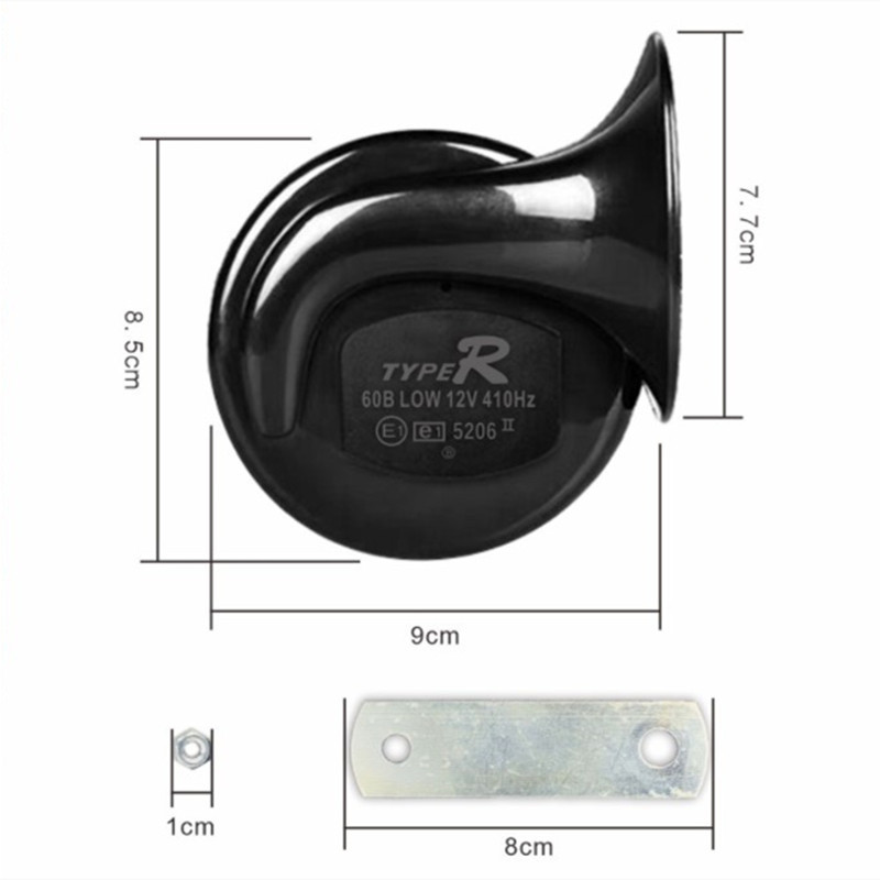 Motorkerékpár autó csigakürt 12V elektromos légkürt motorkerékpár robogók teherautó E-bike hangszórók kéthangú kürt hangos jelző univerzális