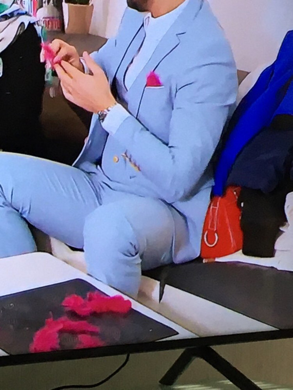 Világoskék férfi öltönyök esküvőre, 3 részes egyedi vőlegény szmoking rovátkolt hajtókás férfi öltöny szett kabát mellény nadrággal Új divat