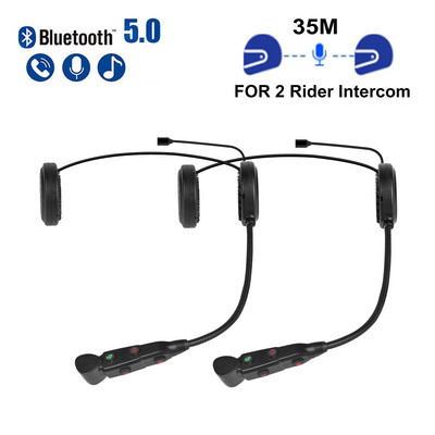 1/2szett Új V2 Bluetooth 5.0 motoros kaputelefon sisak 2 személyes 35M beszélő univerzális párosítás vízálló fülhallgató