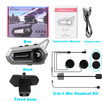 BT31 divatos motorkerékpár Bluetooth sisak fejhallgató vezeték nélküli vízálló zenei fülhallgató automatikus kihangosító hívás moto hangszóróhoz