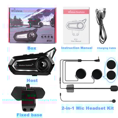 BT31 divatos motorkerékpár Bluetooth sisak fejhallgató vezeték nélküli vízálló zenei fülhallgató automatikus kihangosító hívás moto hangszóróhoz