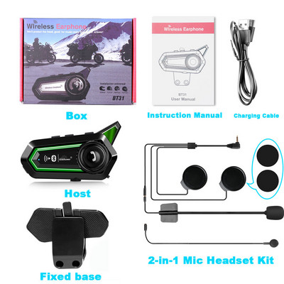 BT31 divatos motorkerékpár Bluetooth sisak fejhallgató vezeték nélküli vízálló zenei fülhallgató automatikus kihangosító hívás moto hangszóróhoz